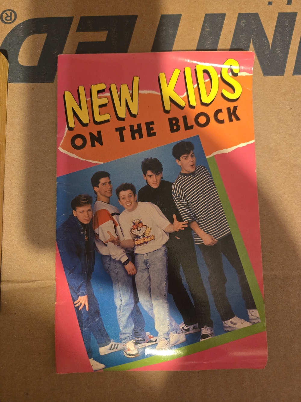 New Kids On The Block Themed Book - Pink/Orange Design